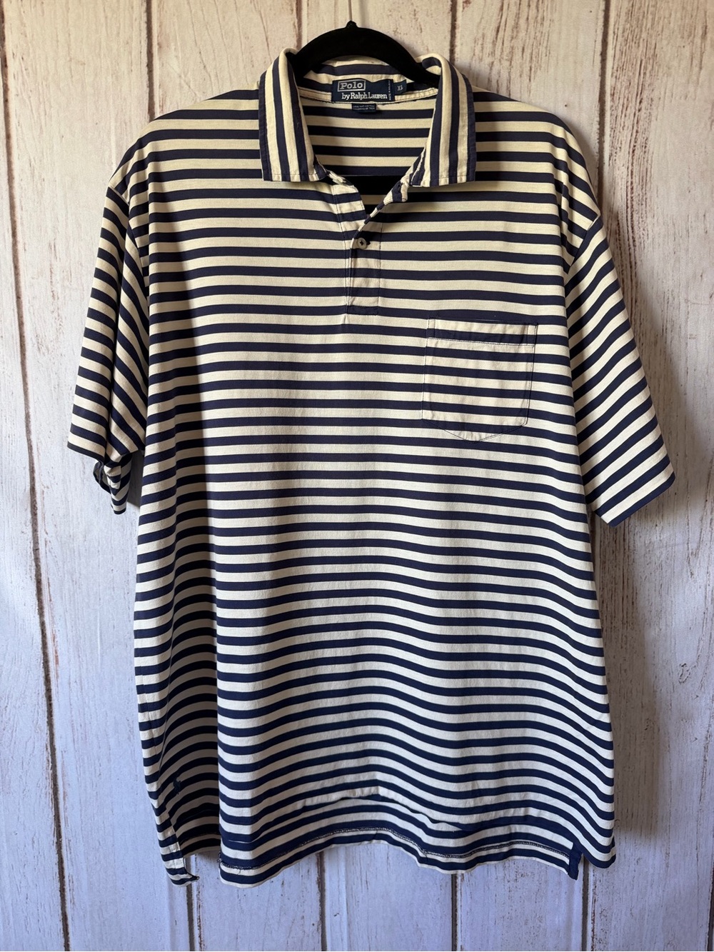 Polo Ralph Lauren Men's Striped Jersey Polo Shirt Pony Emb 100% Fine Cotton